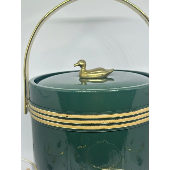 VTG Custom Disc Ducky 6 Pc. Entertainment Set 3 Qt Ice Bucket & 5 Glasses MCM - Picture 6 of 11